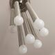 Aluminum waterfall ceiling light by Kaiser Idell / Leuchten, Germany, 1960s