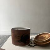 Box pot from La Colombe Pottery in Vallauris style glazed stoneware ceramic