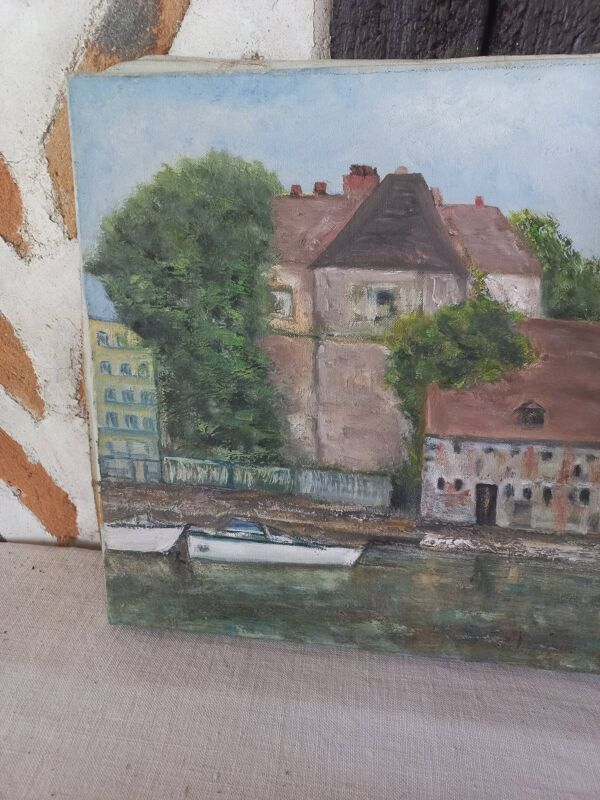 Huile sur toile Honfleur