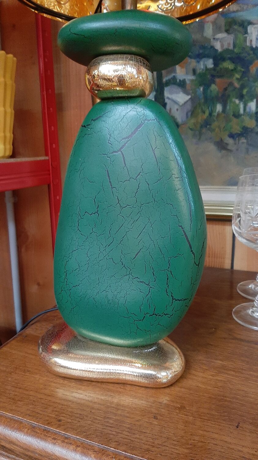 Green and gold lamp françois chatain