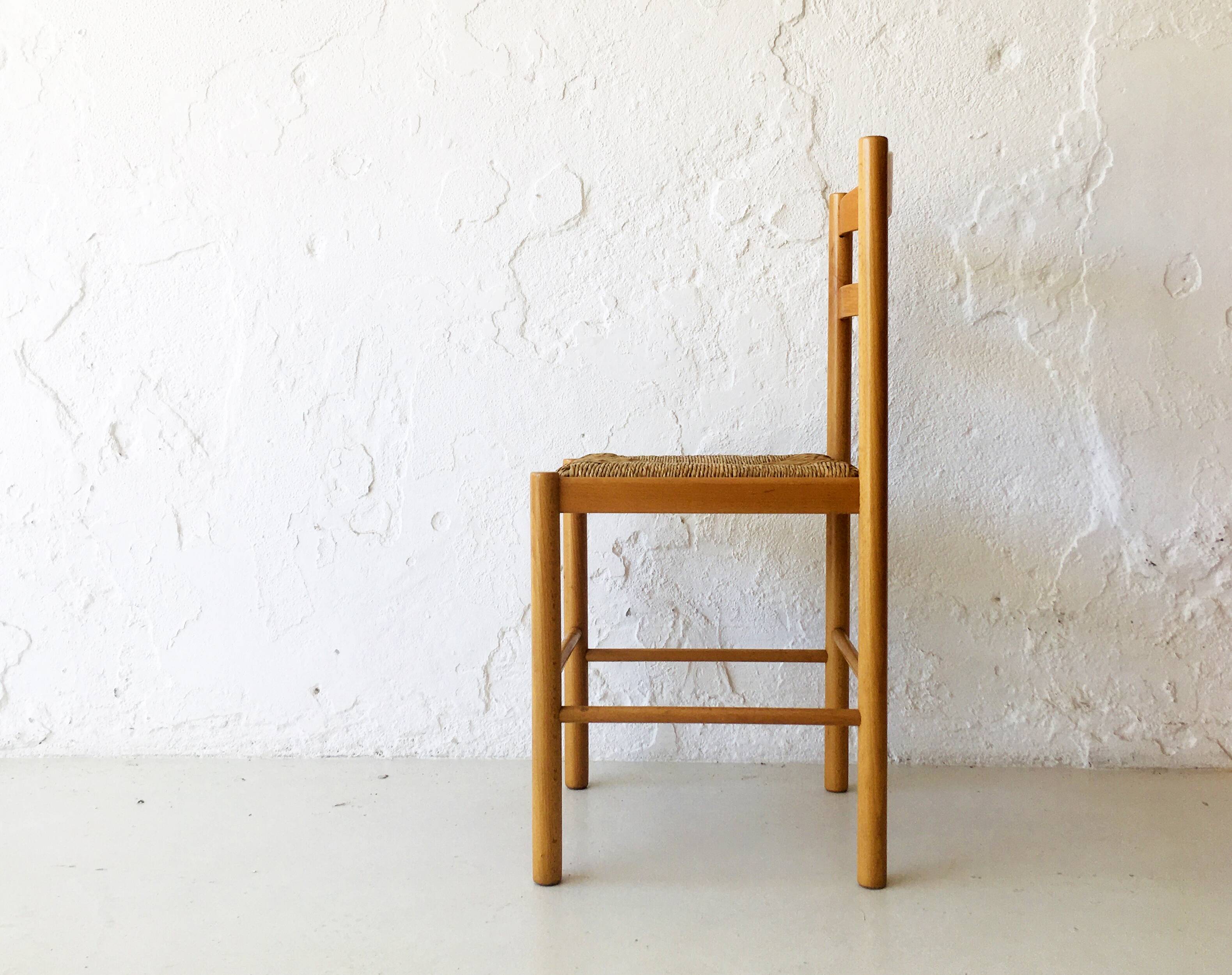 Chaise danoise à assise en corde, 1960