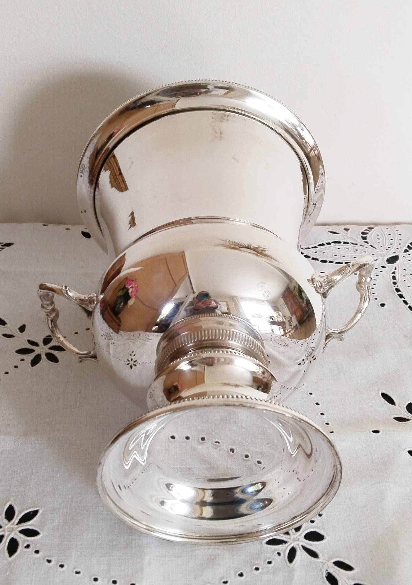 Medici Champagne Bucket in Silver Metal