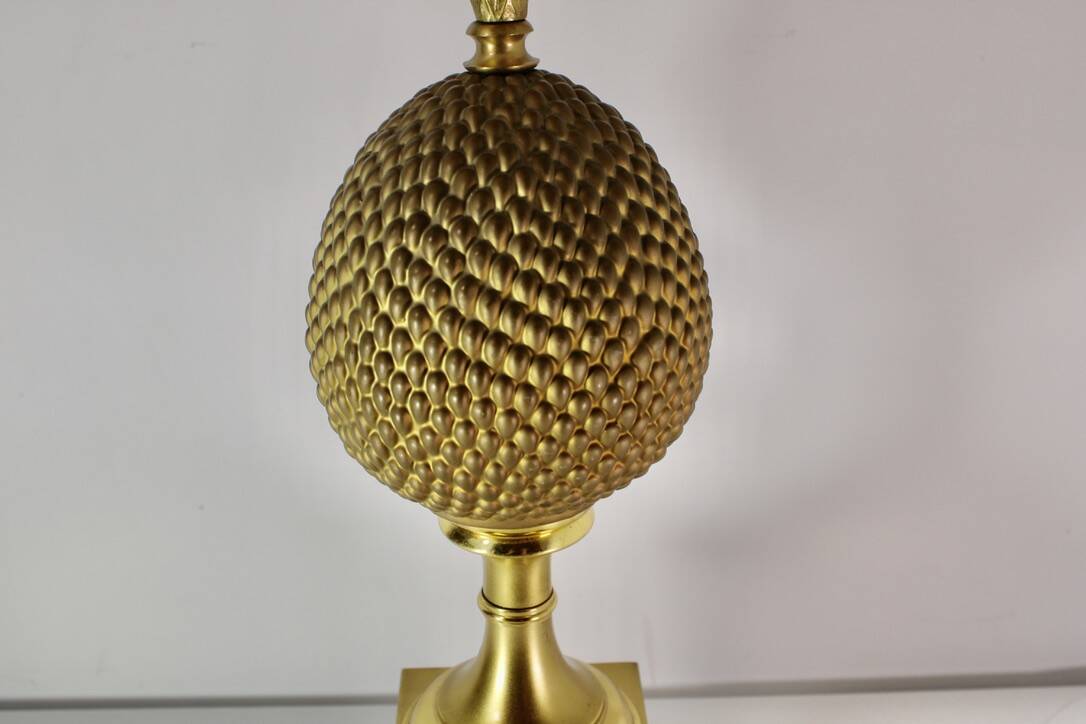 Brass Pineapple Lamp 1970 vintage France