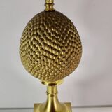 Brass Pineapple Lamp 1970 vintage France
