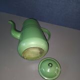 Cafetière émaillée verte