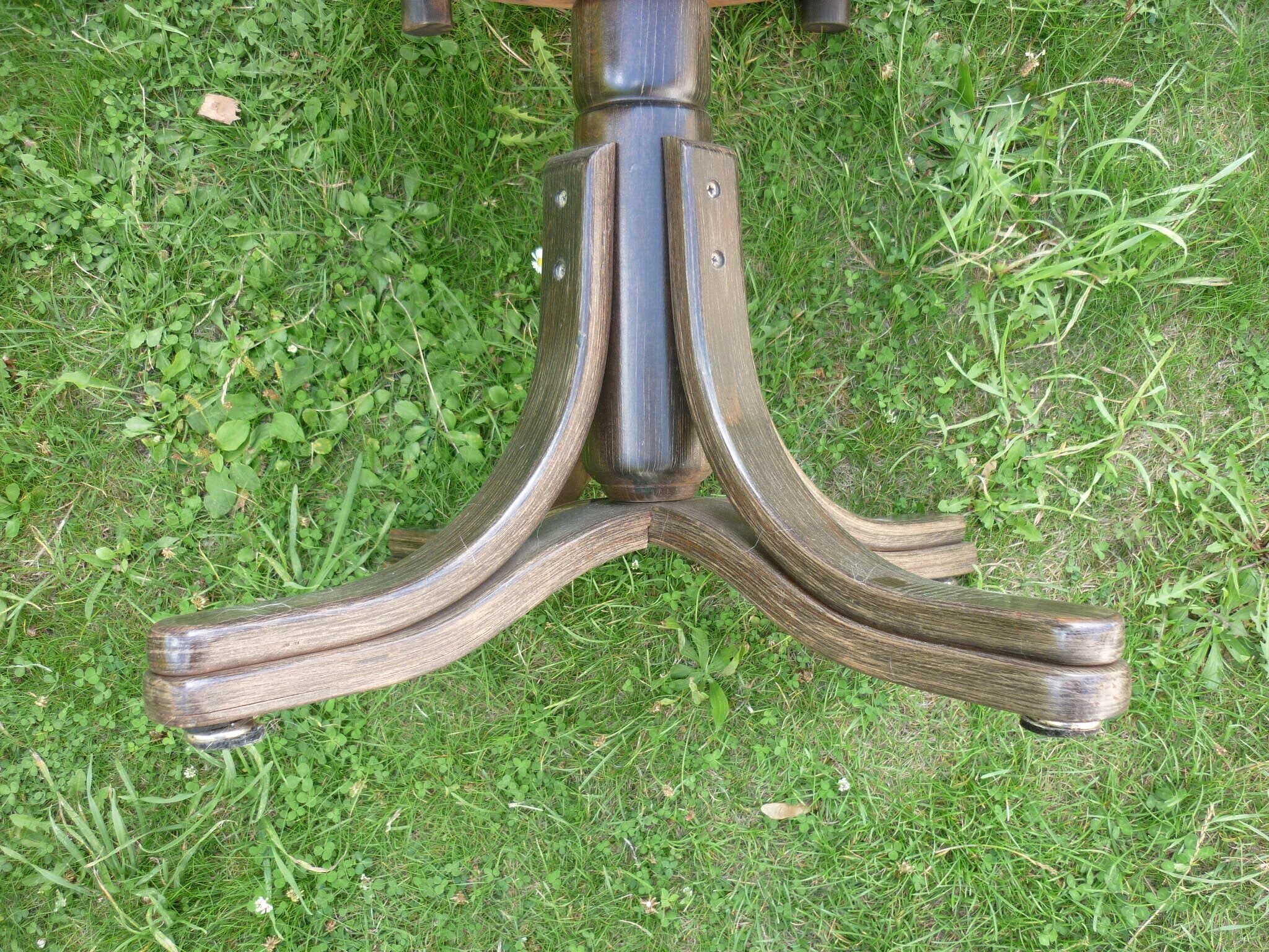 Swivel leather armchair