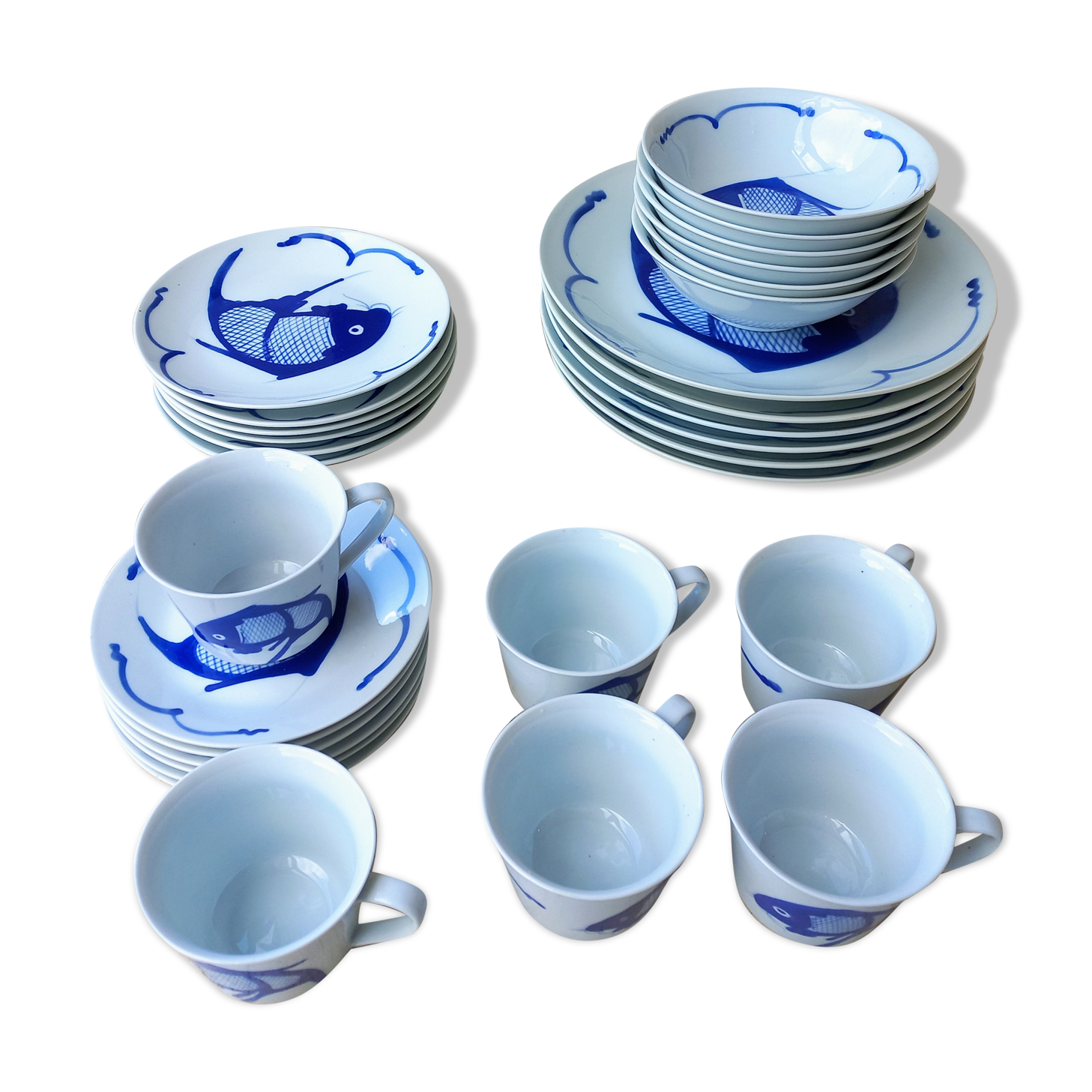 Chinese Koi 30 piece tableware