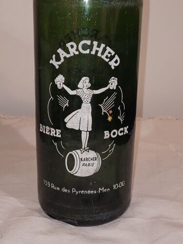 Bouteille de bière Bock Karcher ancienne