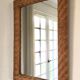 Mirror braided rattan frame 1970 39x54cm