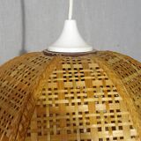 Vintage lampshade in braided rattan
