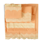 Parure de lit en Tergal & dentelle