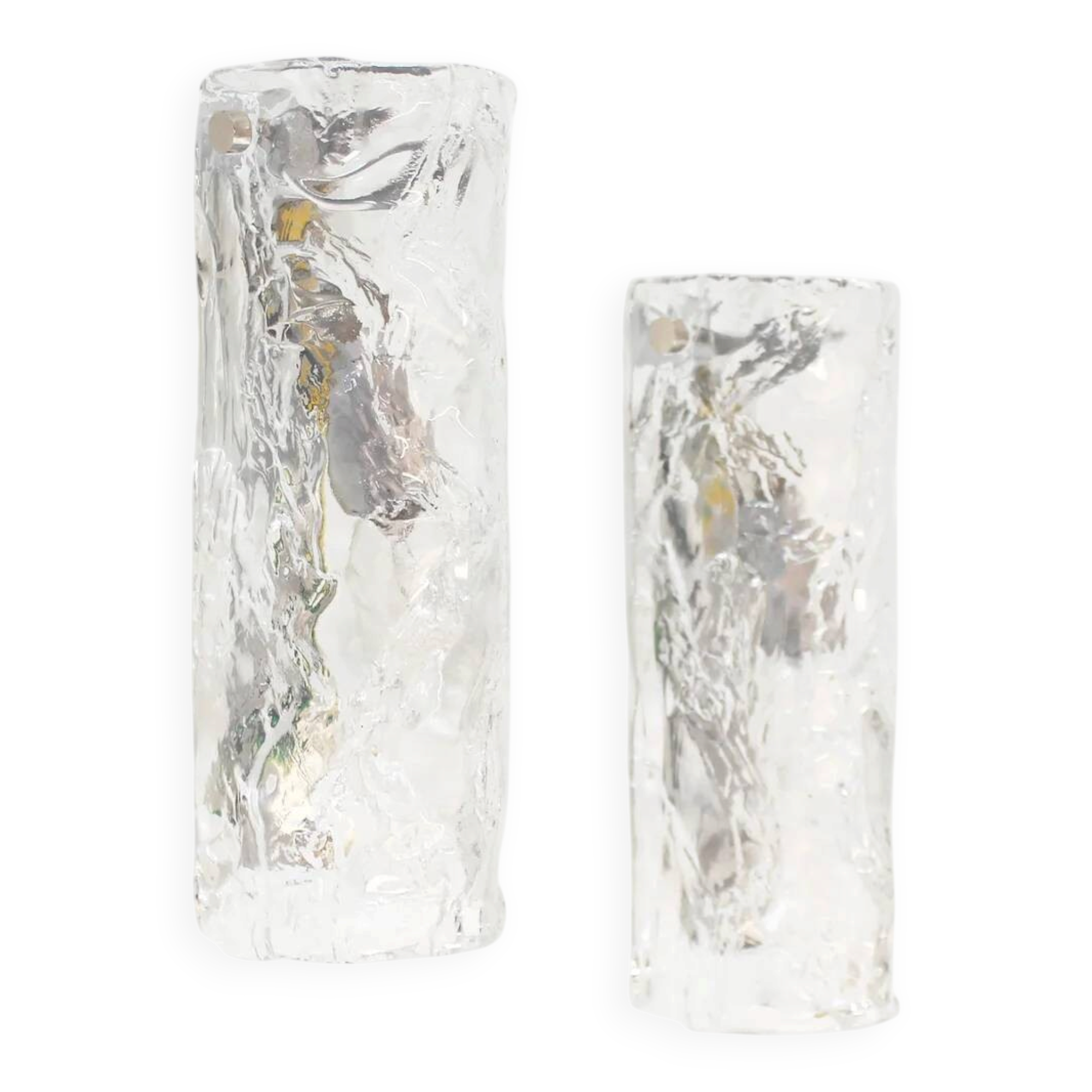 Pair of medium size 1970's Murano glass wall lamps by AV Mazzega