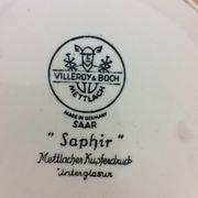 Pot à lait et sucrier modèle Saphir de Villeroy & Boch céramique