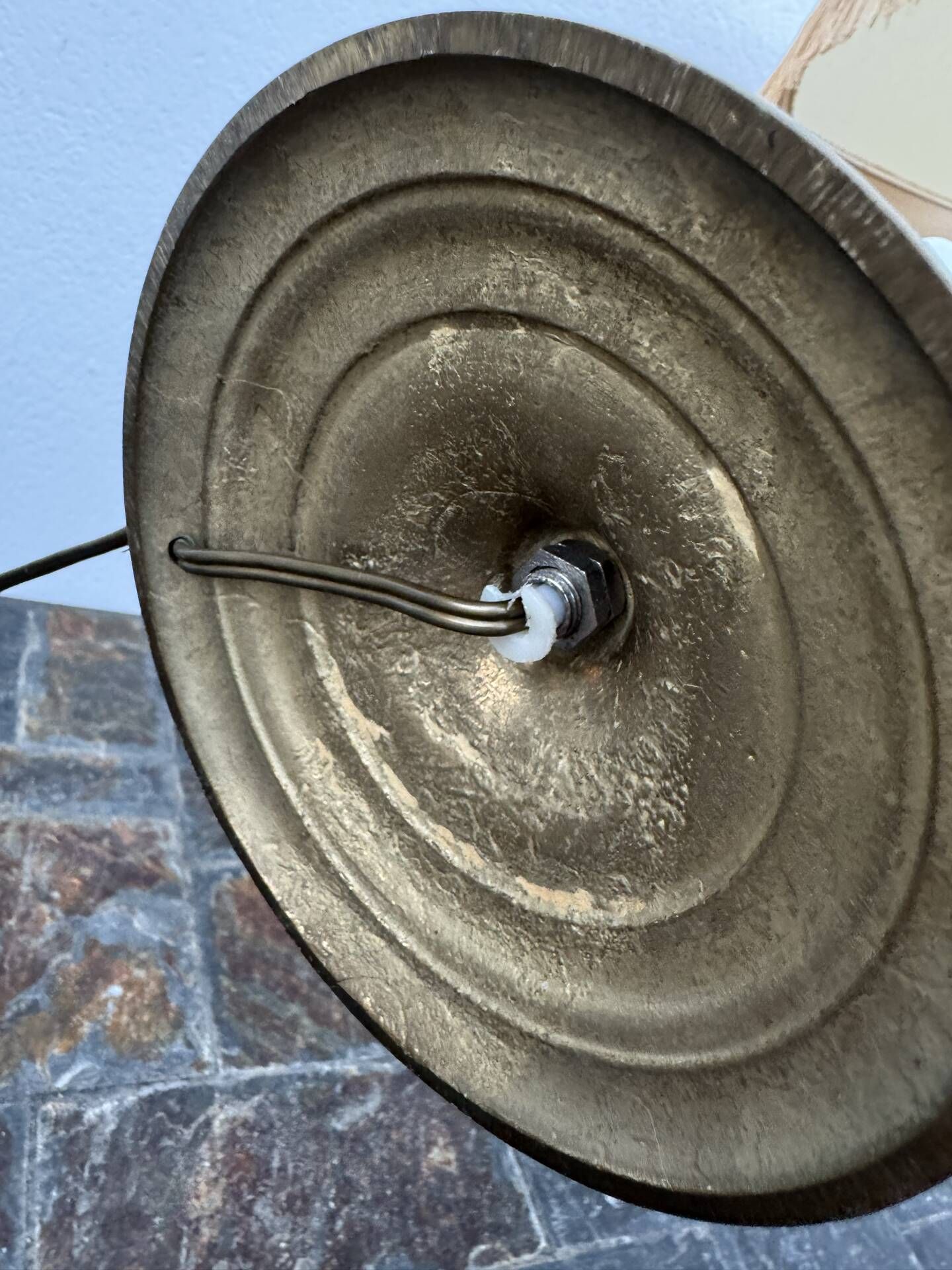 Ceramic and brass lamp from the 1960s.
