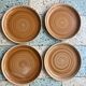 4 flat plates in stoneware