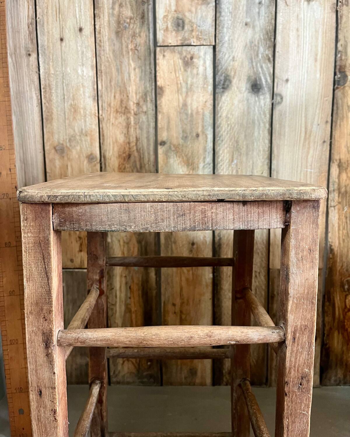 Wooden workshop stool