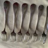 Silver-plated forks with hallmarks