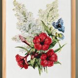 Poster about lilac, four o'clock flower, and poverty