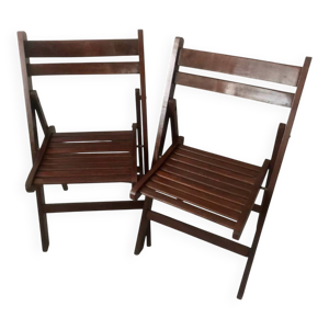 Paire de chaises pliantes