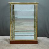 Brass display cabinet with a mirrored back – early 20th century