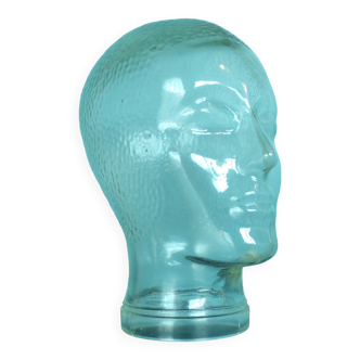 Vintage glass hat head