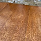 Round extendable dining table Louis Philippe 90cm with 2 extensions in oak.