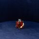 Faceted Murano Sommerso Glass Table Lighter by Alessandro Mandruzzato Italy 1970