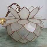 Hanging lamp in mother of pearl Capriz
