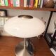 Tällbyn mushroom table lamp Ikea vintage white opaline glass chrome