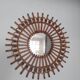 Vintage bamboo mirror 64cm