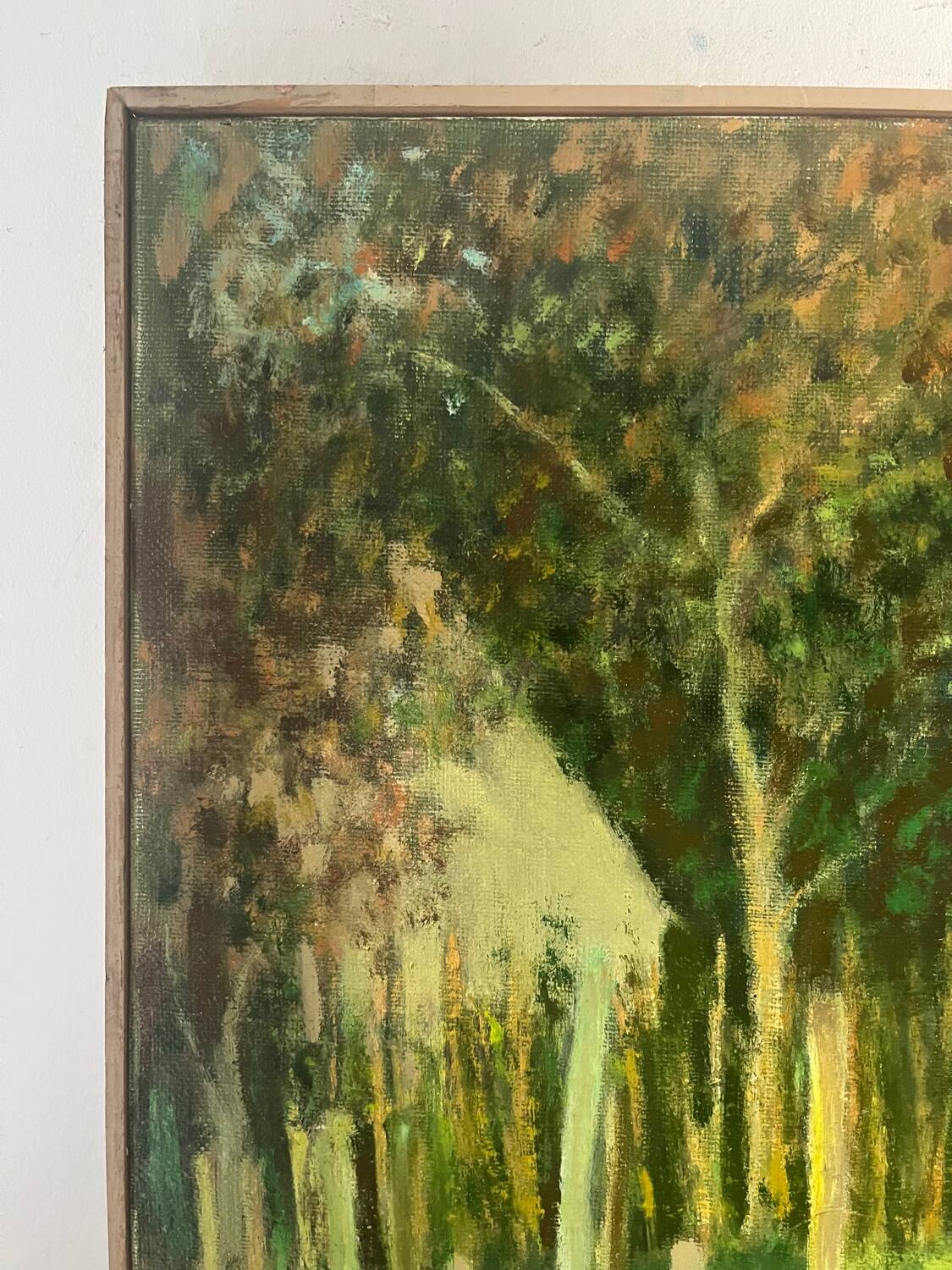 La Brière, Brittany, oil on canvas signed P Poulain