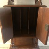 Antique wood music cabinet noble