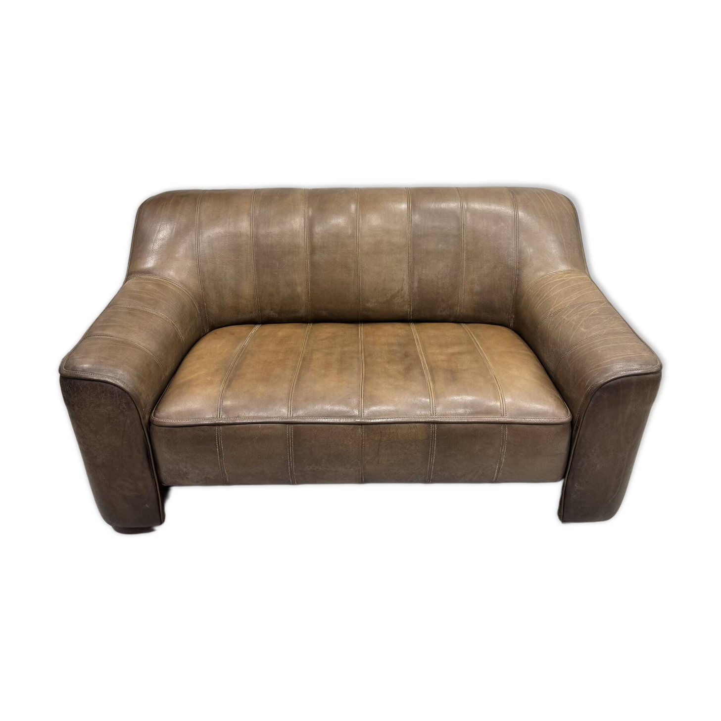 2-seater sofa De Sede DS 44 in brown buffalo leather