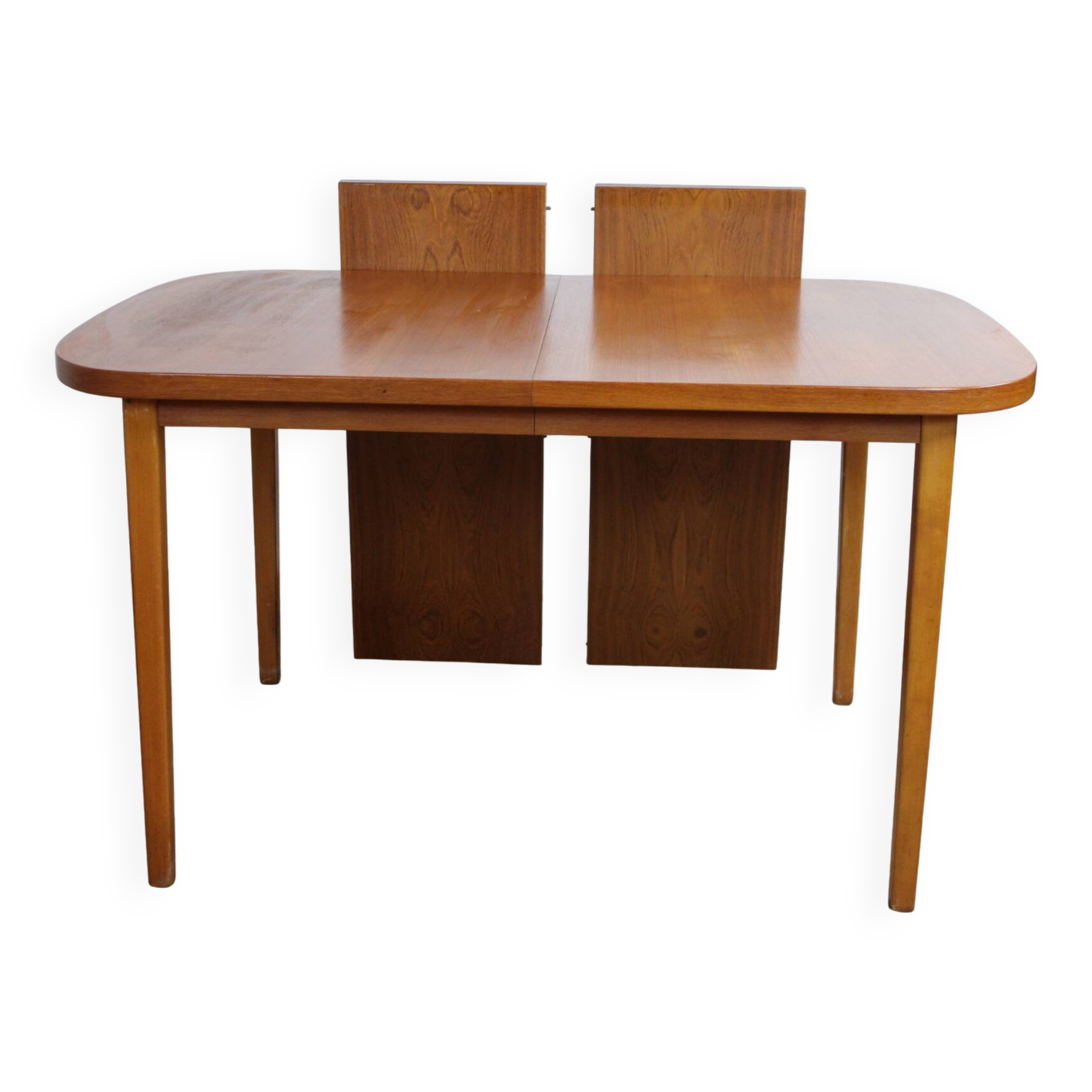 Vintage Scandinavian teak table 130 cm plus 2 extensions 1960 Sweden