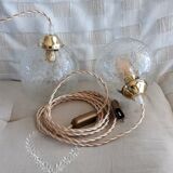 Vintage globe hand lamp