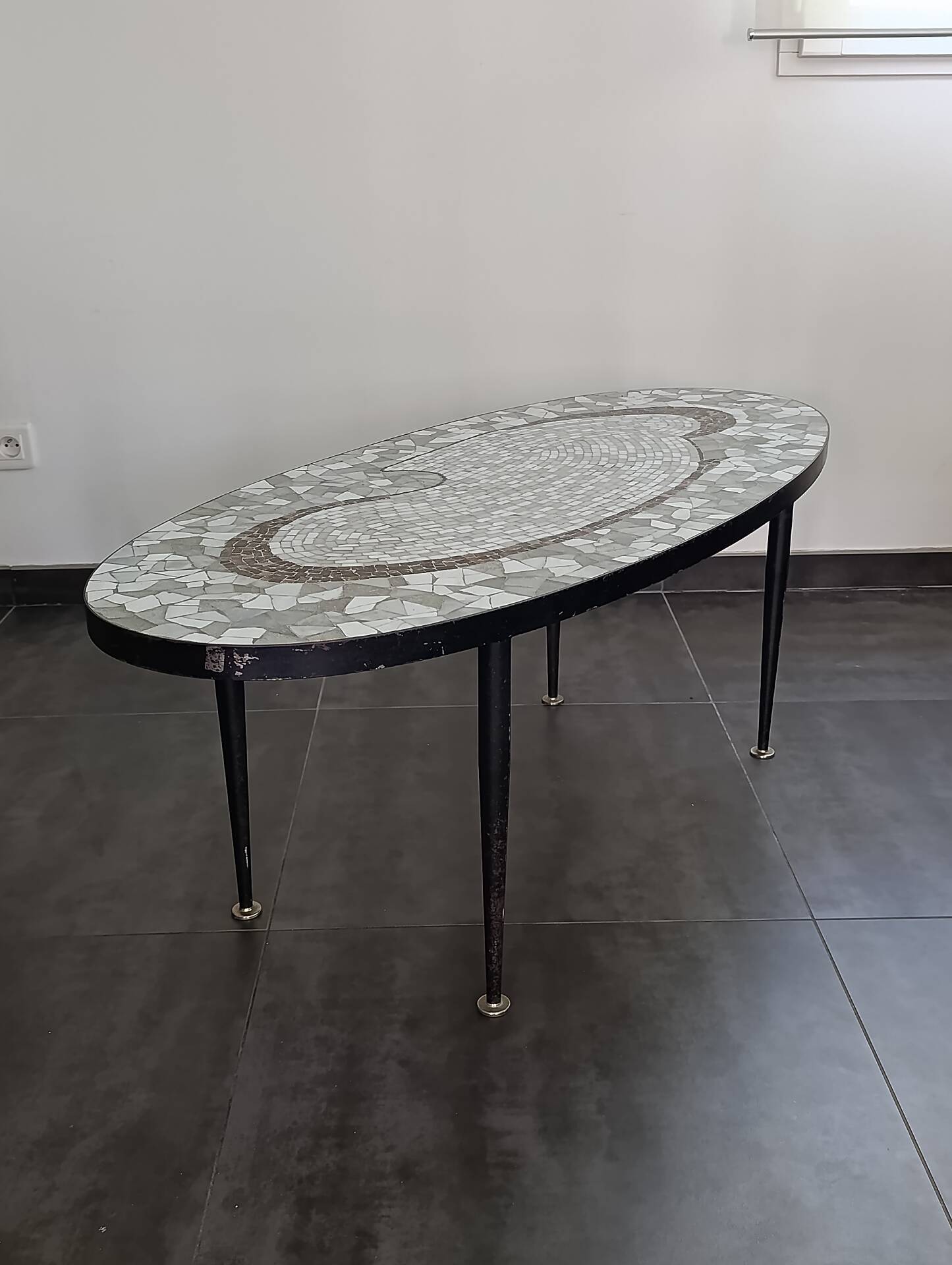 Table basse vintage mosaïque
