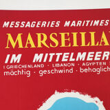 Affiche Marseillaise Messagerie Maritimes