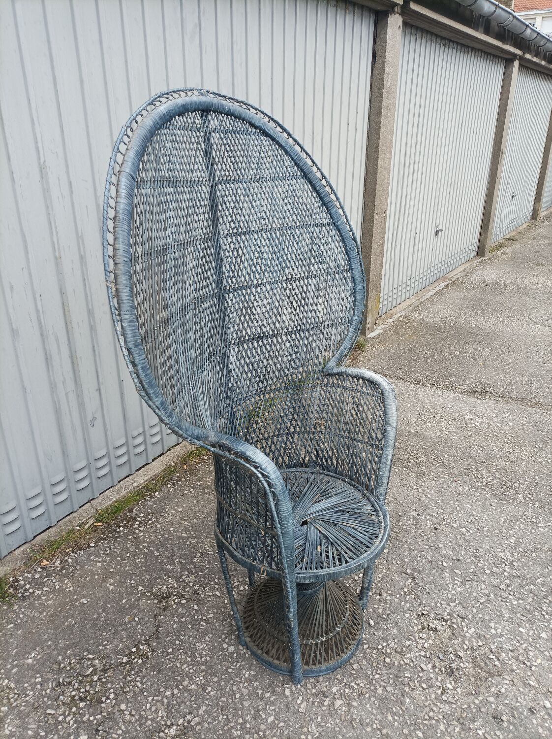 Armchair Emmanuelle wicker vintage rattan
