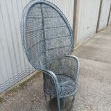 Fauteuil Emmanuelle osier rotin vintage