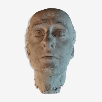 Tête d'homme en plâtre modelé XXème