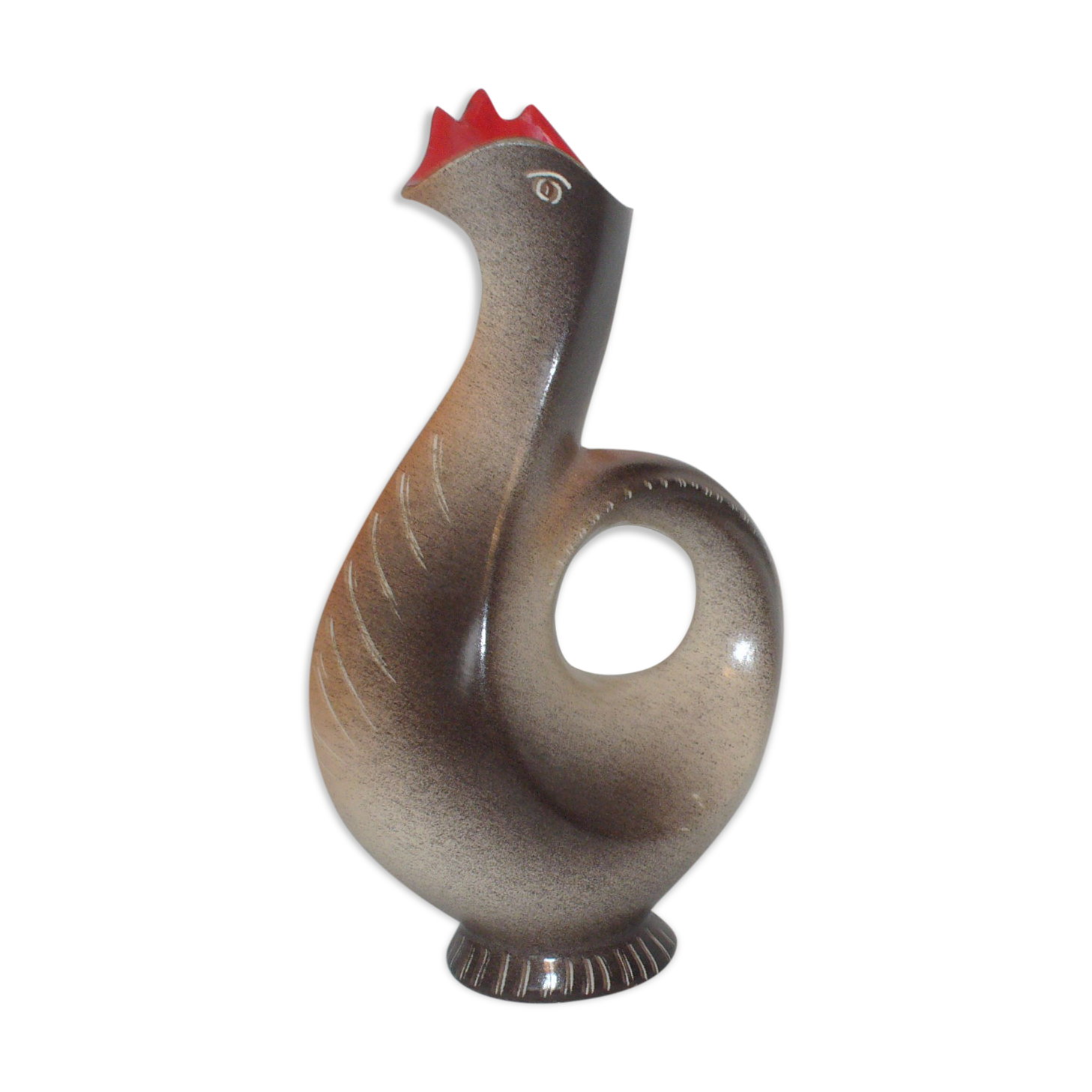 Vase coq Bruno Dose des années 60
