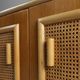 Four-door buffet in rattan and wood, France, 1960s