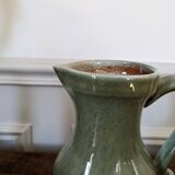 Glazed ceramic pitcher