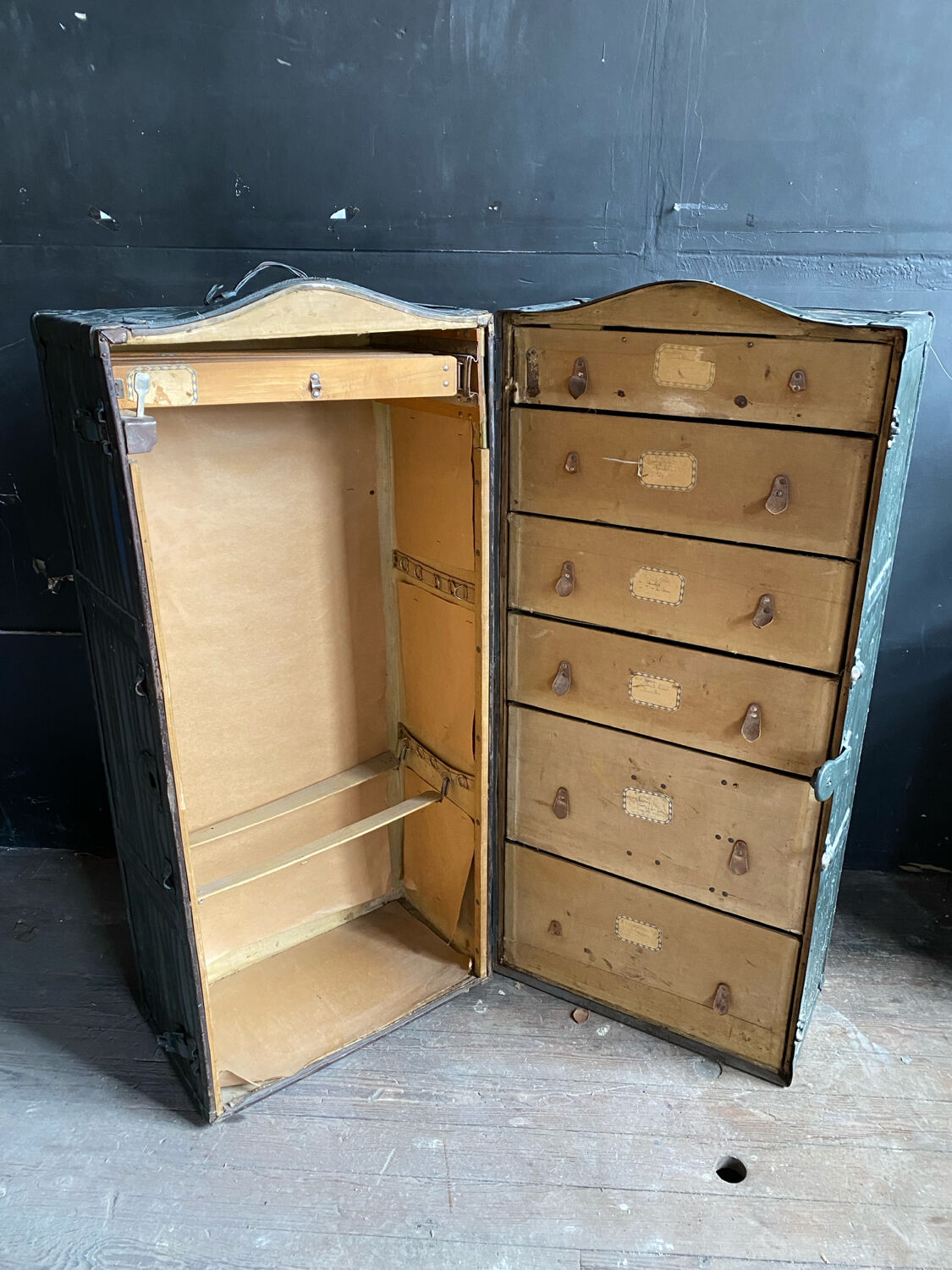 Grande malle belle époque de paquebot voyage