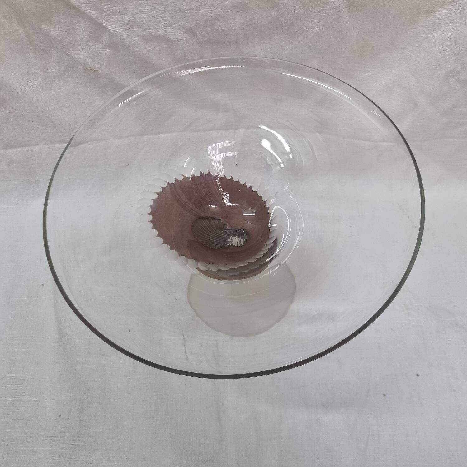 Crystal compote bowl, Italy Circa 1950