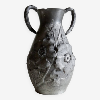 Albert Chezal pewter art vase