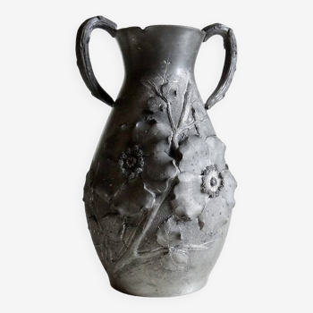 Vase étain d'art Albert Chezal