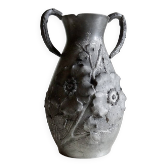 Albert Chezal pewter art vase
