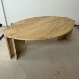 Travertine coffee table, Italian design of the 80s