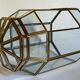 Indoor greenhouse-terrarium in brass